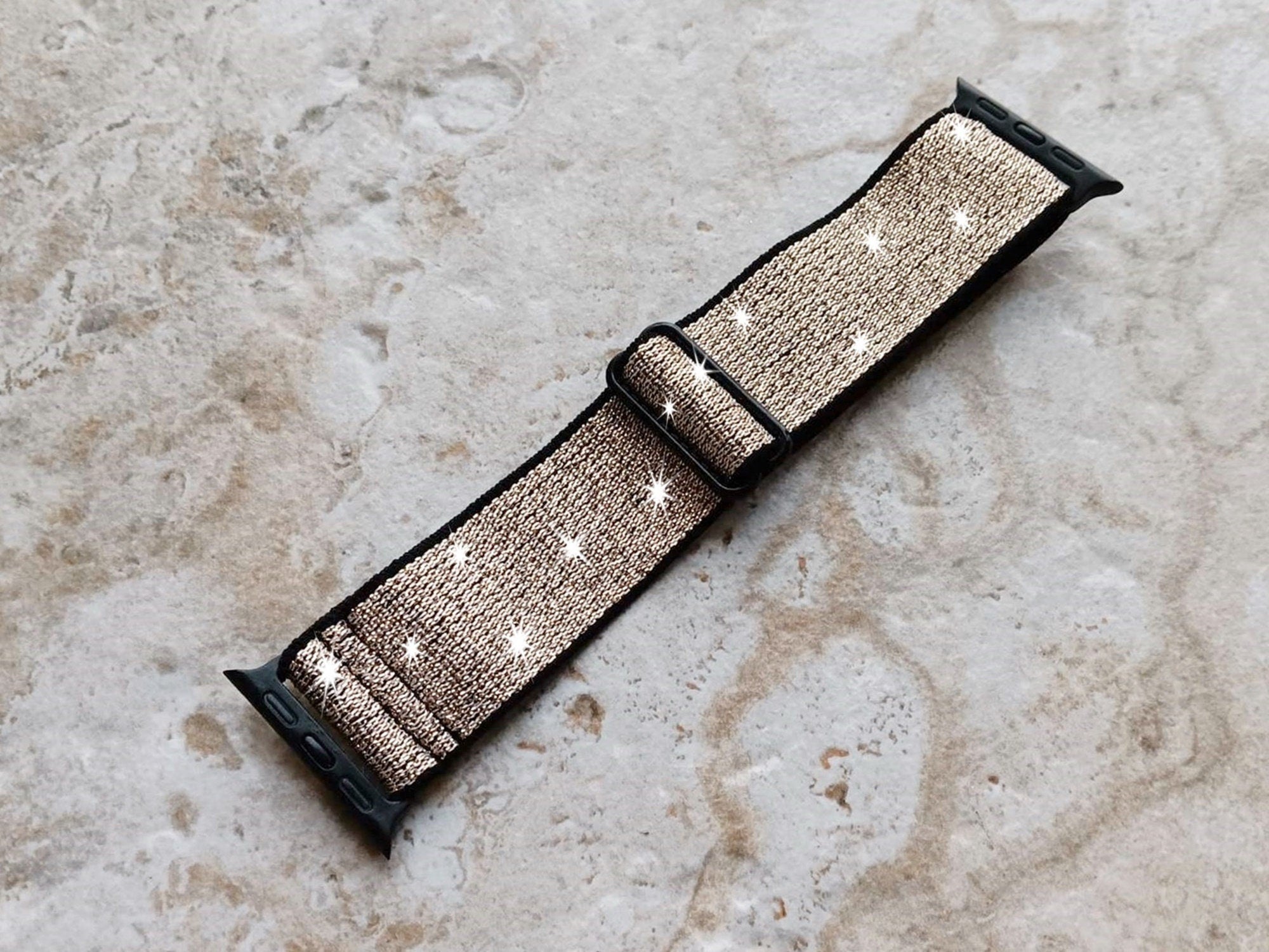 Apple Watch Sparkling Elastic Band for Ultra 2 9 8 7 SE 6 5 4 3 2 1 Series 49mm 45mm 44mm 42mm 41mm 40mm 38mm Nylon Adjustable Stretch Strap